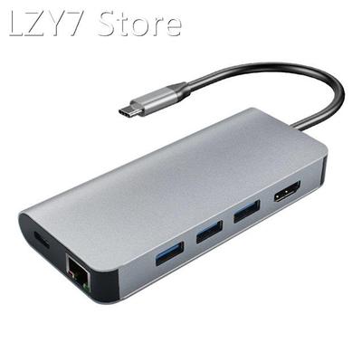 USB C Hub 8 in 1 Type C Hub with RJ45 Gigabit Ethernet Port