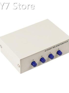 Metal Case 4 Port Manual Rs-232 Switch for Pc Sharing to Ser