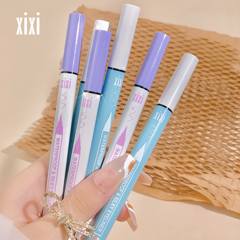 彩妆XIXI防水防汗彩色眼线笔 酷黑不晕染眼线液笔