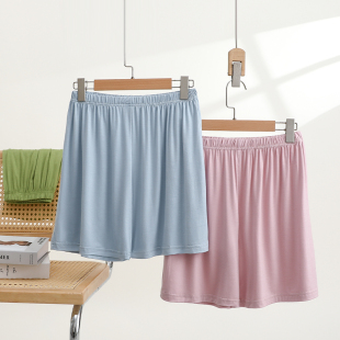 莫代尔女士休闲裤夏季薄款家居裤大码百搭纯色短裤居家宽松睡裤