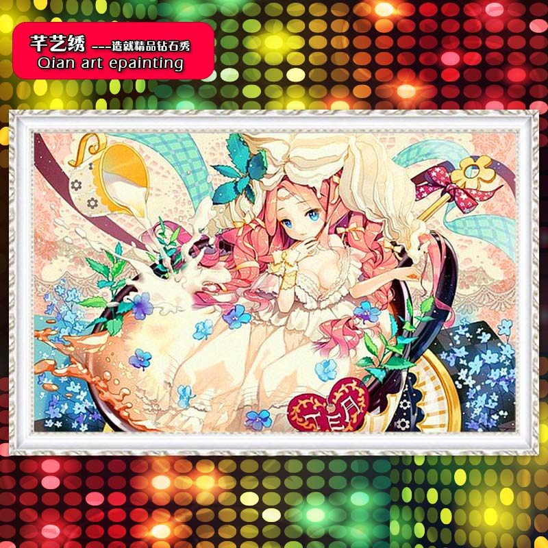 立体满贴方钻钻画钻石绣客厅书房卧室现代卡通人物二次元公主少女