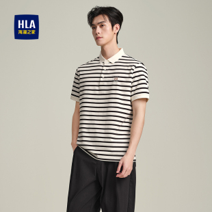 翻领绣花上衣男 HLA 海澜之家轩辕小将联名短袖 POLO衫 2025春夏新款
