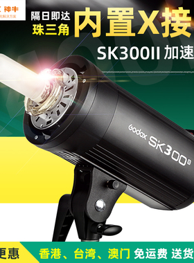 godox神牛SK300II二代摄影灯300w影室摄影棚闪光灯室内人像打光补光灯