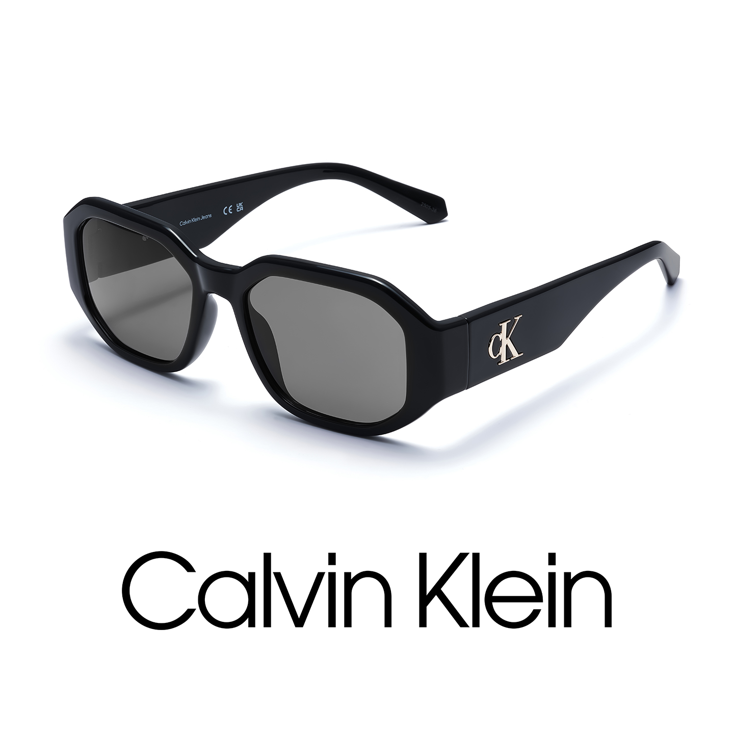 ck墨镜修颜显脸小潮酷窄框防晒遮阳防紫外线太阳镜男CKJ22633SLB