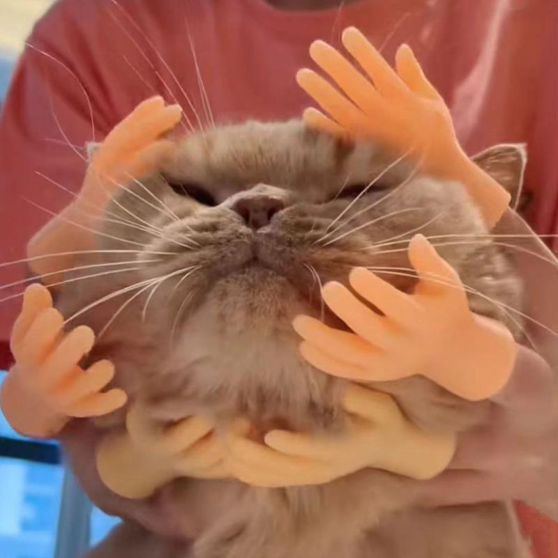 创意手指逗猫玩具手指套迷你撸猫工具5指张开设计D3