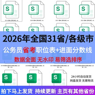 2026公务员报名参考考试岗位表国考省考职位表选岗进面分数线2025