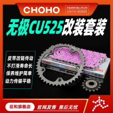征和旗舰店适用隆鑫无极CU525皮带改链传动油封链条链轮牙盘套装