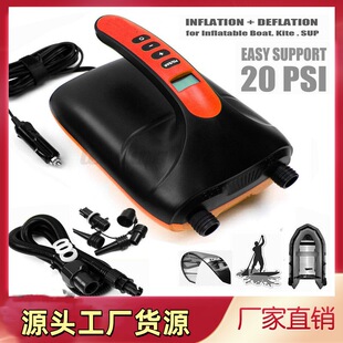 HT-782冲锋舟浆板SUP充气船橡皮艇车载高压12V车载双机电动充气泵