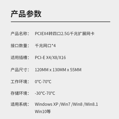 MOGE PCIE转四口25G网卡汇聚软路由RJ45千兆网卡软路由2293