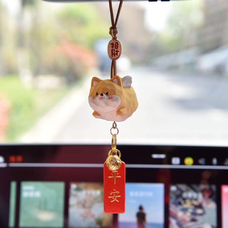 蕊驰可爱柴犬小狗后视镜吊坠