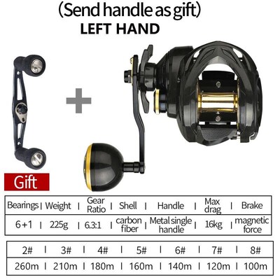 LINNHUE TDC300 Baitcasting Reel Magnetic Brake Reel Carbon