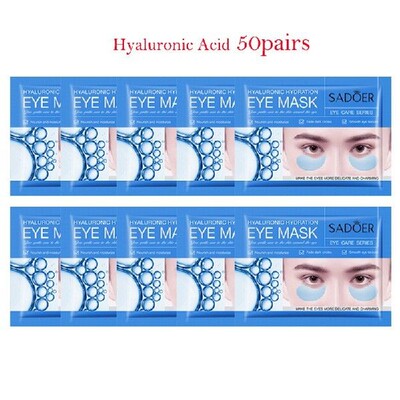 100 Buah = 50 Pasang Masker Mata Kolagen Kristal Pelembap An