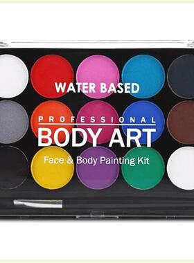 15 Colors Face Body Painting Non Toxic Safe Water Paint Oil