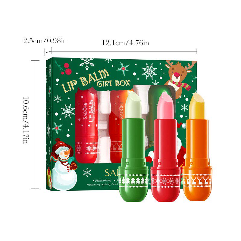 lipstick lip Christmas Box 5-piece gift圣诞唇膏护唇组合套装