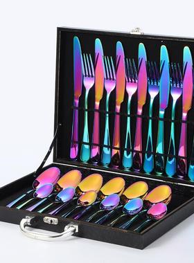 and fork spoon two dresses home full three-piece plate.