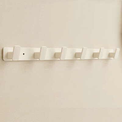 Coat Hook Wall Rack Hanger - Black Coat Rack with 5 Hooks Wa