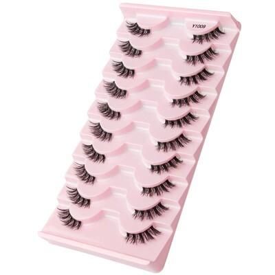 Half Lashes Mink Eyelashes Natural Soft Cat Eye False Eyelas