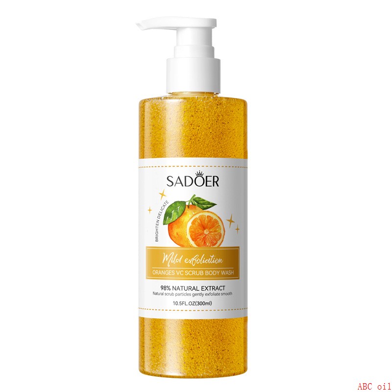 Orange Body Scrub Body Shower Gel Cleansing Body Shower Gel