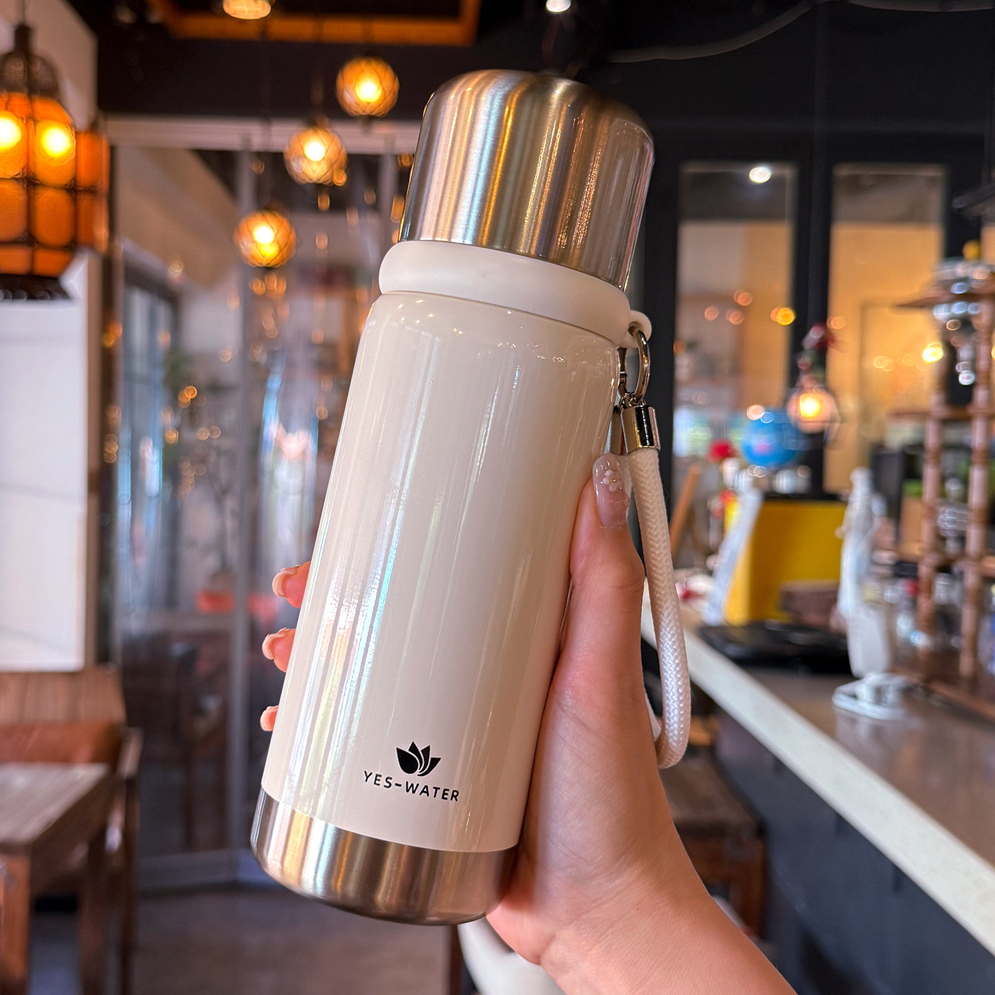 简约保温杯大容量不锈钢泡茶杯子