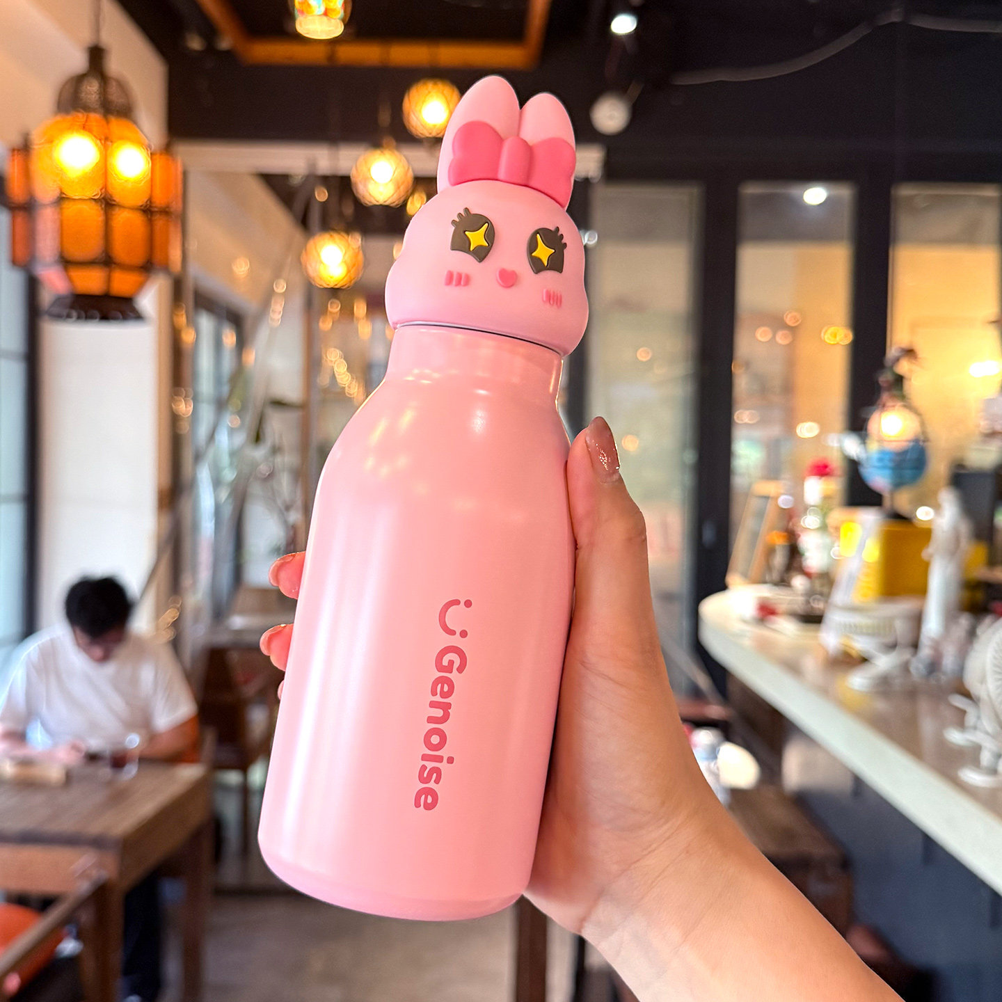 可爱立体动物保温杯高颜值吸管杯