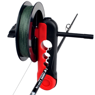 路亚鱼线轮上线器鱼轮绕线器鱼竿渔轮便携式pe线鱼杆快速4孔