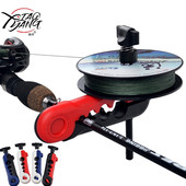 路亚鱼线轮上线器鱼轮绕线器鱼竿渔轮便携式 pe线鱼杆快速4孔