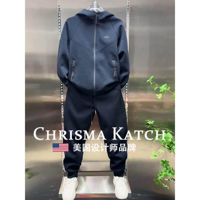 出口美国Chrisma Katch~休闲运动连帽外套两件套舒适束脚裤套装