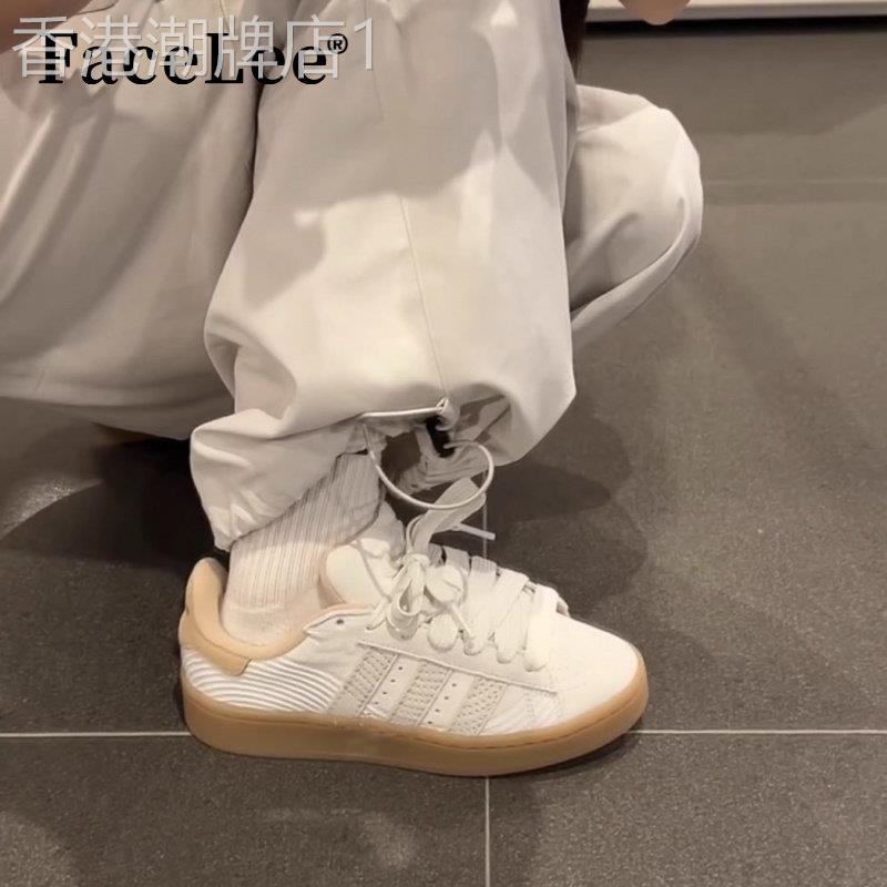 FaceLee日本设计师联名款男女同款运动滑板鞋板鞋复古轻便奶油色