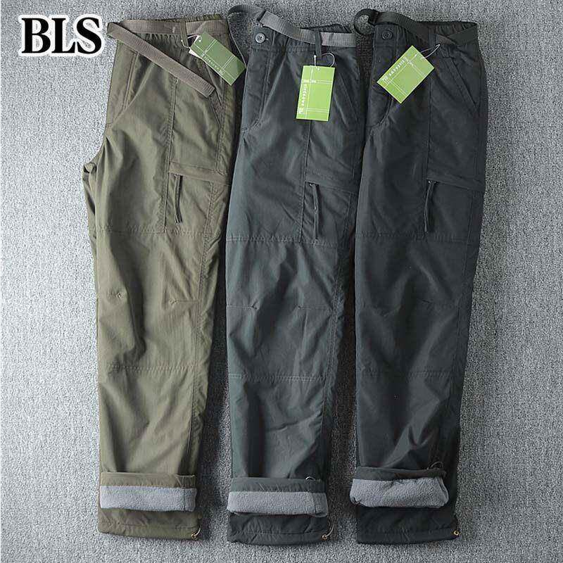 高端户外软壳裤男款秋冬2025新款防风工装登山裤加绒加厚冲锋长裤