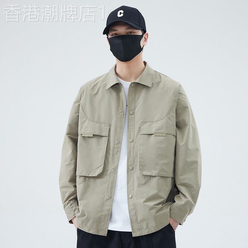 出口美国⭐Chrisma Katch~设计感男士外套春秋翻领男工装衬衫夹克