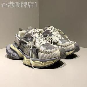 【高品质】2026年新款增高厚底老爹鞋男网面透气时尚休闲运动鞋女