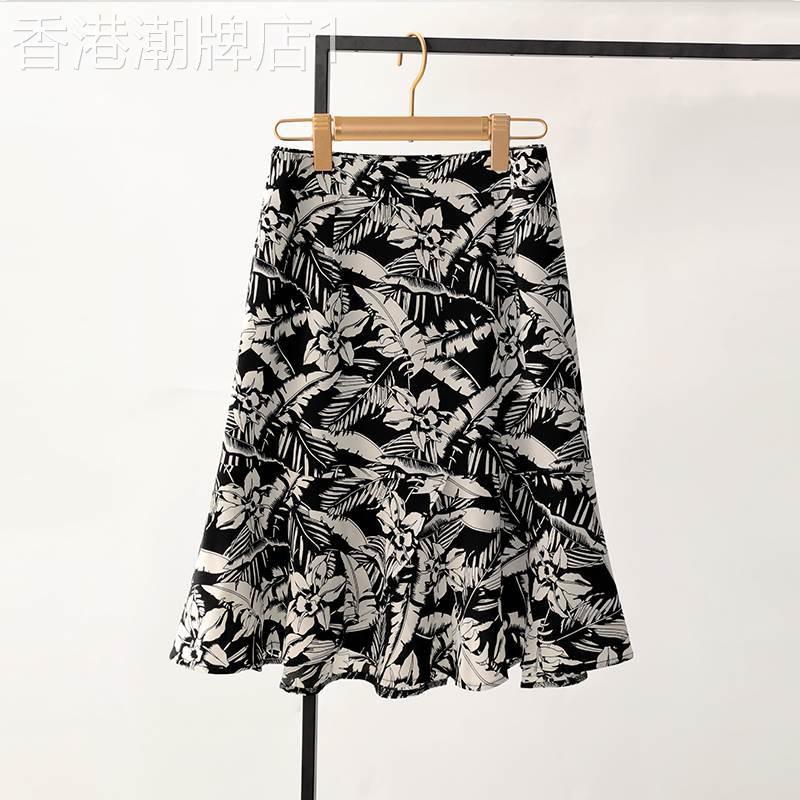 雪纺半身裙女夏季2026新款高腰显瘦小个子半裙百搭a字鱼尾包臀裙