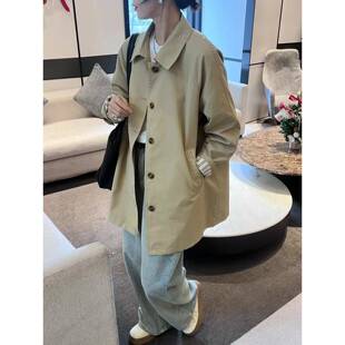 欧洲站卡其色风衣外套女2025秋新款韩版高级感宽松中长款休闲上衣