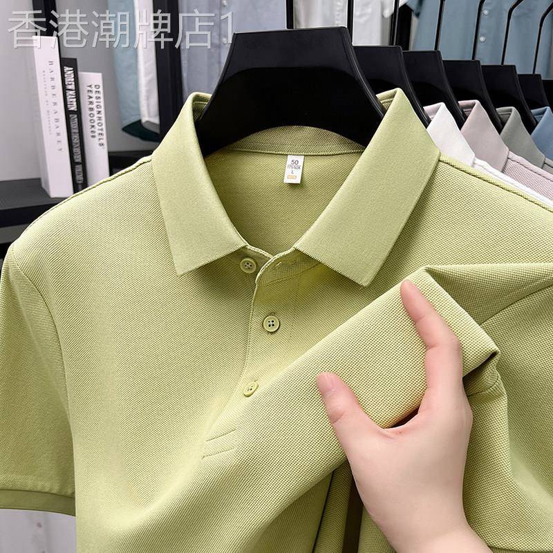 美式休闲男人T恤短袖中年中青年时尚翻领polo衫品牌男装夏季打底