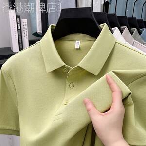 美式休闲男人T恤短袖中年中青年时尚翻领polo衫品牌男装夏季打底