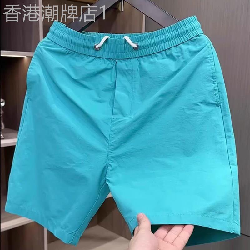 潮流高端纯色休闲短裤男2026夏季薄款五分裤时尚百搭糖果色沙滩裤
