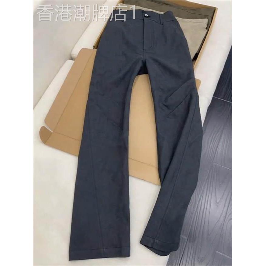 潮牌美式工装西裤男士春秋季修身微喇休闲直筒裤2025新款运动长裤