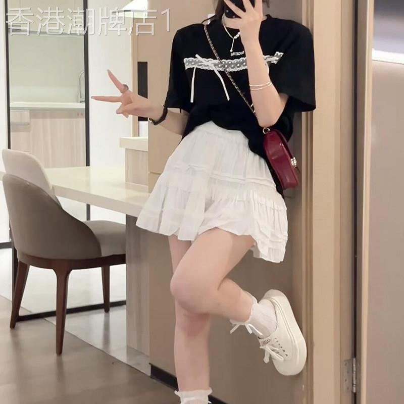 白色短裙女夏2026新款小个子a字显瘦半身裙芭蕾风洋派百搭蛋糕裙