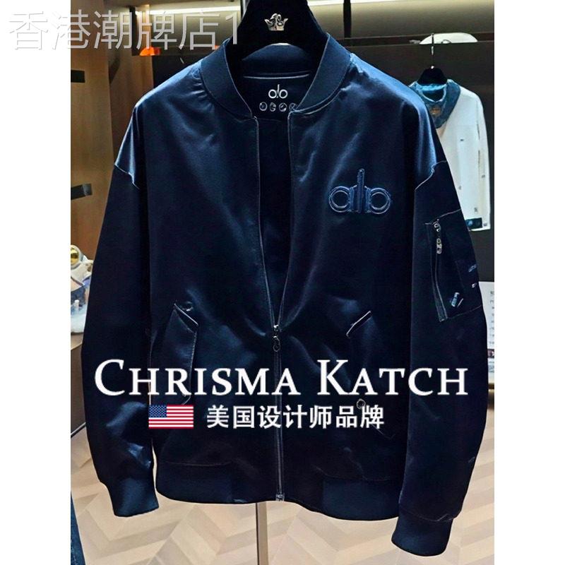 出口美国?Chrisma Katch~刺绣字母棒球服男夹克青年宽松痞帅外套