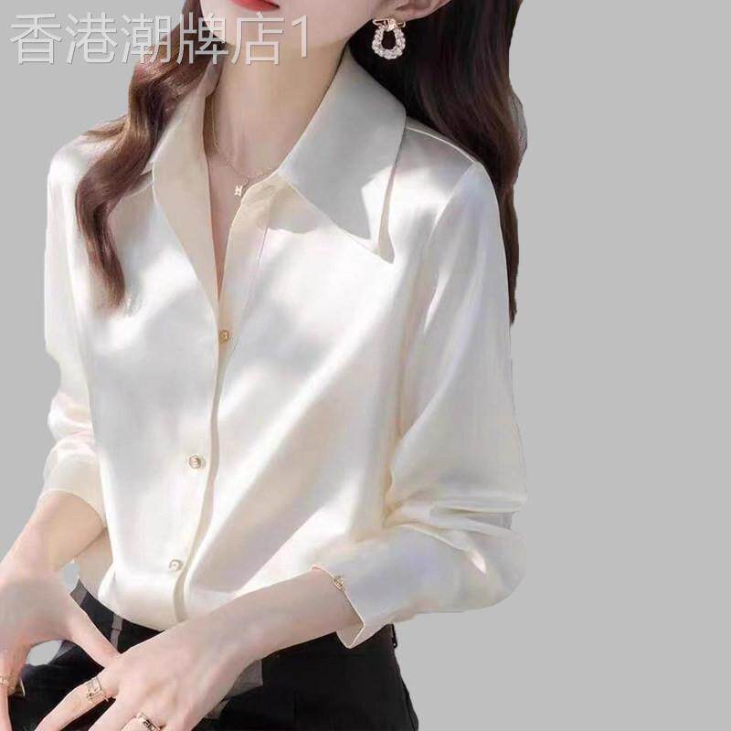 潮牌时尚休闲衬衫2026春秋新款宽松职业女上衣轻奢高级感别致小衫