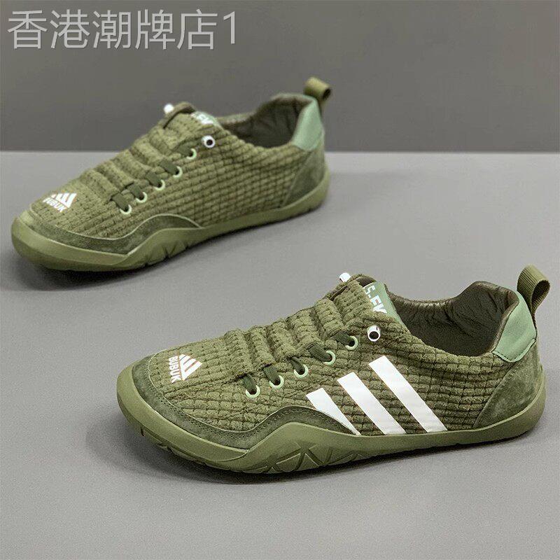 Zongcaileader轻便男鞋新款软底三条杠板鞋一脚蹬休闲鞋平底鞋男