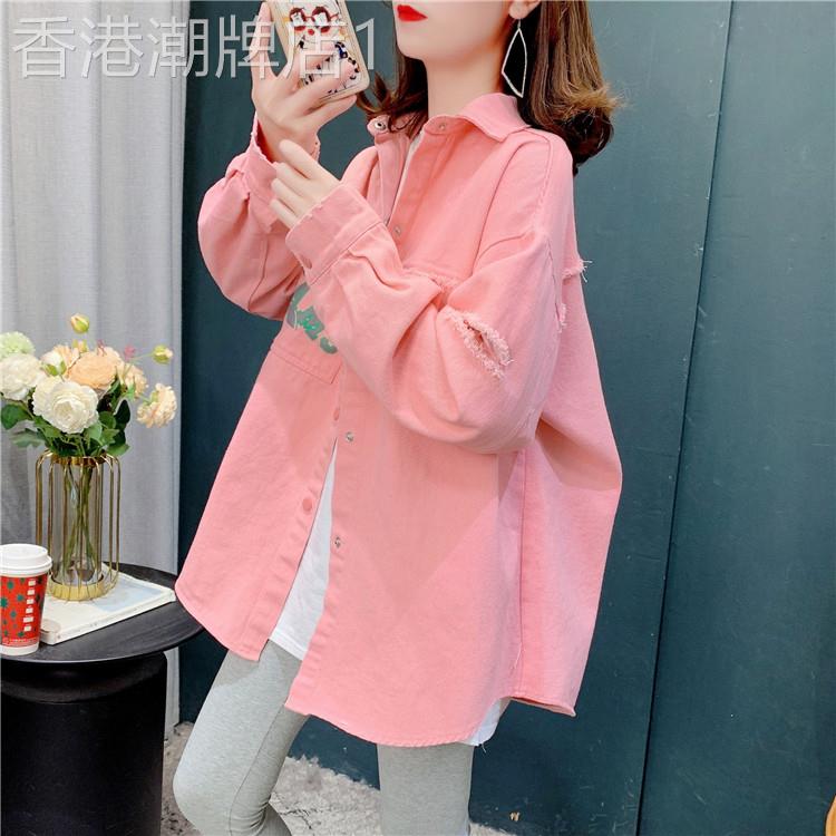 牛仔衬衫女2025年新款春秋长袖宽松高级感轻奢减龄洋气外套上衣女图片