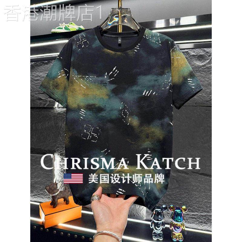 出口美国⭐Chrisma Katch~扎染透气短袖t恤夏季潮牌高端半袖上衣
