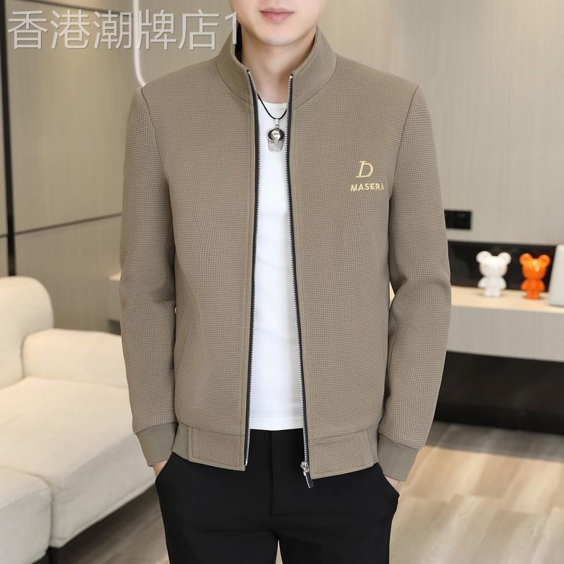 外套男春秋季潮流男士休闲夹克2025新款青年秋季风衣高端翻领上衣