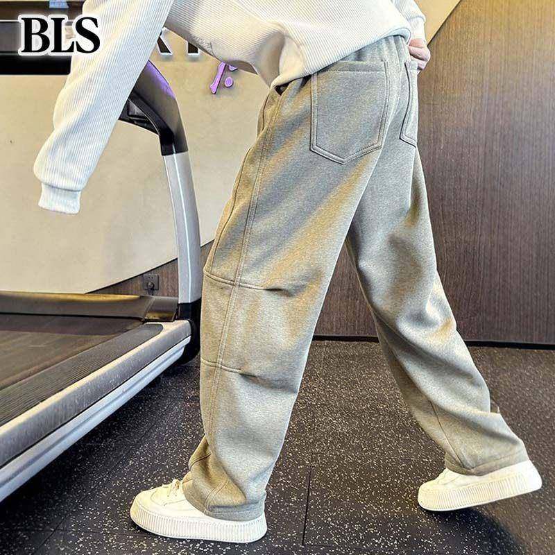 高端运动卫裤男款秋冬2025新款宽松直筒休闲裤男士加厚保暖长裤子