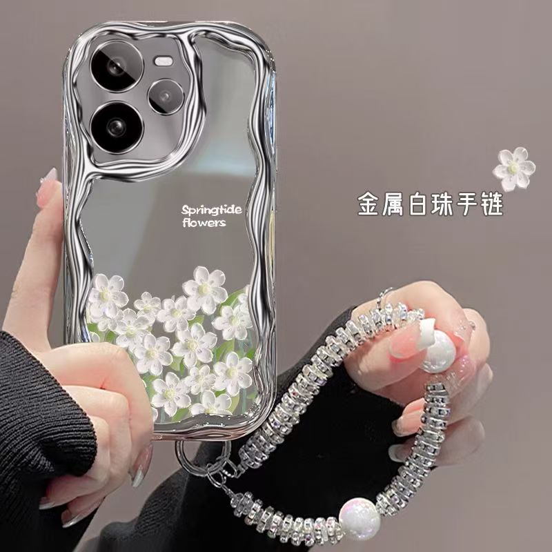 RealmeGT7Pro手机壳电镀RMX5010软硅胶oppo真我gt7pro保护套5g镜头全包防摔realme gt7 pro个性创意简约女款