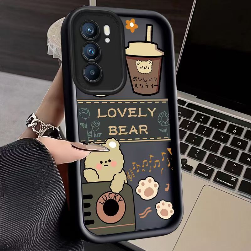 oppo reno6手机壳peqmoo卡通软硅胶opreno6pro保护套5g全包边防摔pepm00个性创意opopreno6磨砂0pp0reno6女款