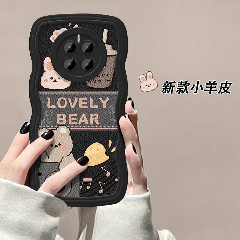适用华为mate50手机壳新款mt40pro软硅胶meta30保护套镜头全包防摔maet20个性创意迈特30pro卡通mat50por男女