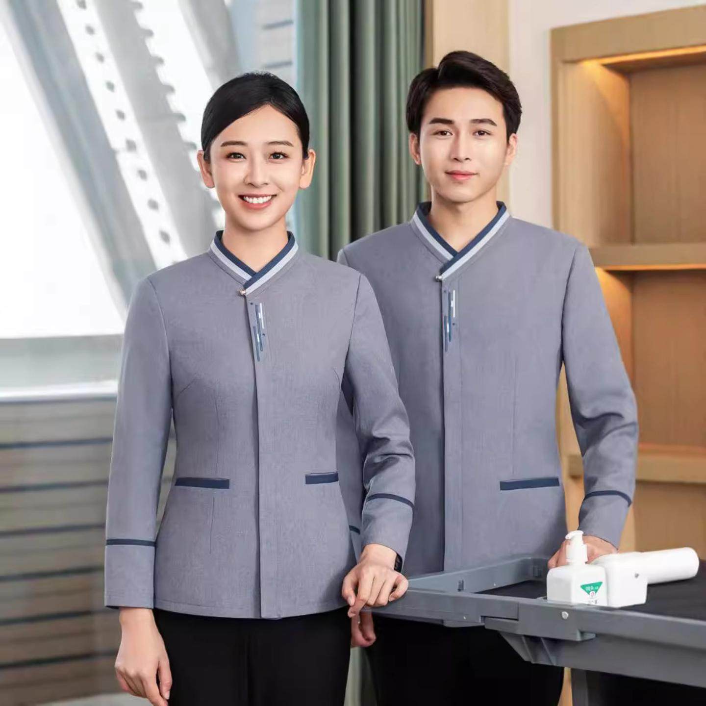 保洁工作服秋冬长袖女酒店客房