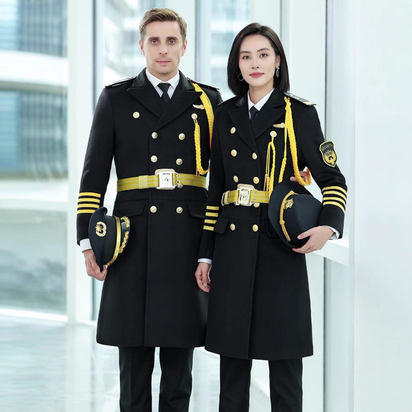 保安大衣物业礼宾服女长款保暖